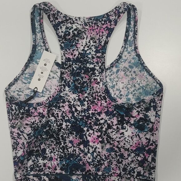 Calvin Klein Printed Racerback Cropped Tank Top Size Medium - Picture 5 of 8